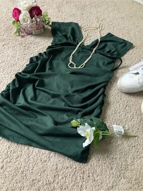 Forest Green Sleeveless Mini Dress